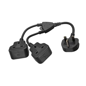 BTM Double Outlet 3Prong Cắm Dây Nối Dài Cho Không Gian Chặt Và Bàn Làm Việc Bộ Chia