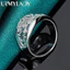 URMYLADY Bạc 925 Hoa Rỗng AAA Zircon Charm 7-10 # Nhẫn Nữ Cưới Đính Hôn Trang Sức Thời Trang
