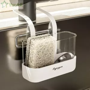 Giỏ treo thoát nước nhà bếp YUUKII, Giỏ đựng nước bồn rửa bằng nhựa, Đồ dùng nhà bếp di động Kệ đựng bọt biển đa chức năng gia dụng cho vòi