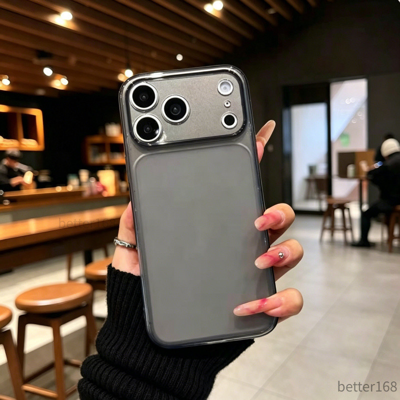 Bao Lưng Mềm Dẻo Viền Trong Lưng Mờ Không Bám Vân Tay Bảo Vệ Máy Toàn Diện IPhone 12 13 14 15 16 17 Pro Max