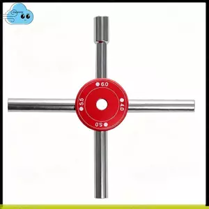 1 Chiếc 4.0mm 5.0mm 5.5mm 6mm Bên Trong Lục Giác Cờ Lê Ổ Cắm Cờ Lê 4 Trong 1 Đa Năng Sửa Chữa Công Cụ Cho RC Drone Đỏ
