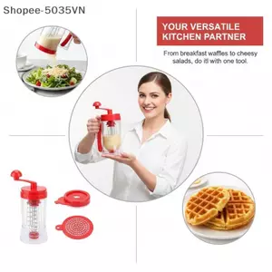 {AKIN} Máy phân phối bánh có nhãn đo Thiết kế bóp Dụng cụ làm bánh không rách cho bánh cupcake nhà bếp {a}