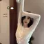 Áo len dệt kim màu trắng trong suốt mát mẻ dành cho nữ Mùa hè Phong cách mới Phù hợp với Slim-fit Nhìn mỏng hơn Kem chống nắng Điều hòa không khí