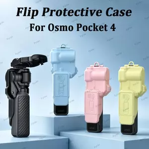 PYCOU Gimbal Bảo vệ camera, Flip Cover Bảo vệ màn hình di động, Vỏ ống kính chống trầy xước nhẹ cho DJI Osmo Pocket 4 Phụ kiện máy ảnh Gimbal