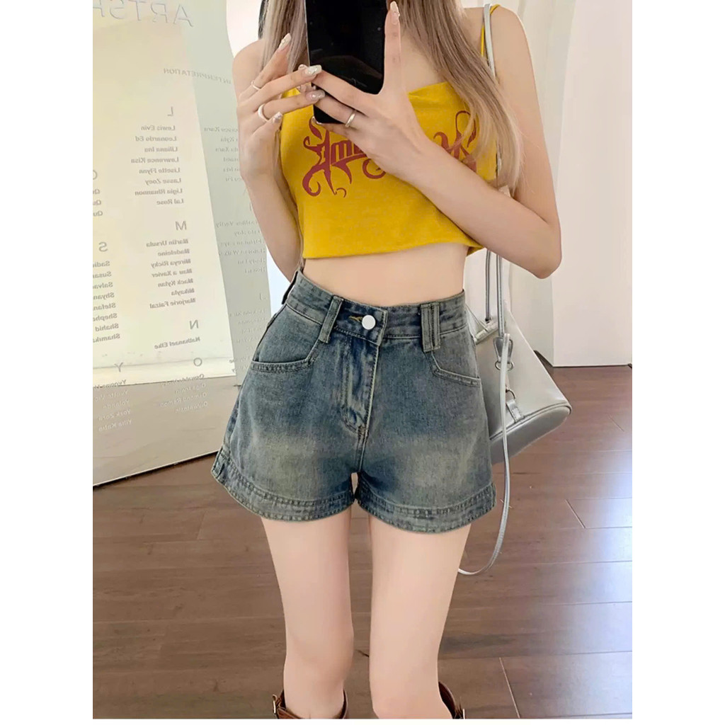 Quần Short Jean Bigsize Nữ 55-90kg Cạp Cao Màu Xanh Hot Trend 2026, Quần Đùi Sooc Nữ Đi Chơi MS1088