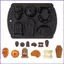 Halloween Khuôn Silicon 6 Khoang Đầu Lâu Mộ Dễ Dàng Phát Hành Khuôn Bánh Quy Vui Nhộn Cho Brownies Muffin Cupcake muueadsyvn
