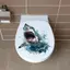 SWEET 3D Shark Decal Dán Tường Chống Thấm Nước Tự Dính Stier Cho Phòng Tắm & Phòng Ngủ Trang Trí n