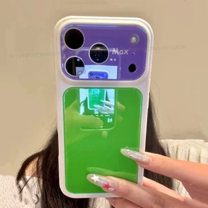 Ốp Điện Thoại Acrylic Nối Màu Cổ Điển Cho iPhone 17 Pro Max 16 15 14 Vỏ Bảo Vệ Chống Sốc