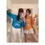 Milyfashion In Chữ Off-the-Shoulder Ice Silk Dệt Kim Kem Chống Nắng Dài Tay Áo Thun Mùa Hè Mỏng Rời