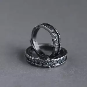PNPIA- Nhẫn Abyss Mới Nhẫn Nam Cặp Đôi Handmade Retro Đơn Giản Nhẫn Nam Nữ