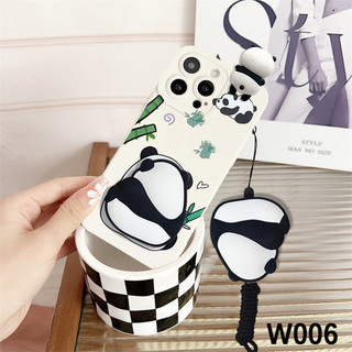 Ốp Điện Thoại Gấu Trúc Hoạt Hình Đáng Yêu Có Dây Buộc Cho Vivo Y31D Y21D Y31 Y400 Y19S Pro Y38 Y58 Y28 Y03 Y03T Y18E Y18S Y28S Y04S Y29S Y19E Y04 Y39 Y29T Vỏ Silicon Mềm