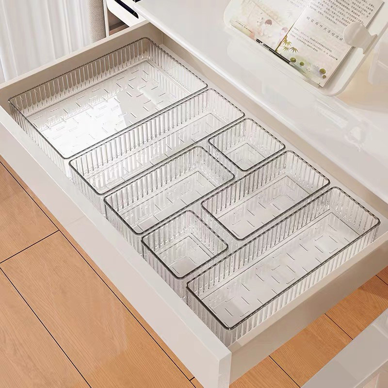 Ngăn Kéo Acrylic Tổ Chức Trong Suốt,Khay Phân Vùng Để Bàn,Hộp Bảo Quản Mỹ Phẩm Xếp Chồng