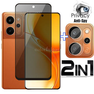 Kính cường lực riêng tư 2in1 cho Realme P4 Power P4power P4Lite P4X RealmeP4x 5G 9H Full Cover Chống gián điệp Kính riêng Bảo vệ màn hình Mặt sau Ống kính máy ảnh cho RealmeP4power 2026
