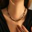 Vòng cổ đính đá thô thời trang, Trang sức Choker pha lê Bohemian dành cho nữ