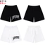 Chất Lượng Cao Đường Phố Cao Phong Cách Kim Loại In Chữ + Quần Short Phù Hợp Với 26SS Phong Cách Mới
