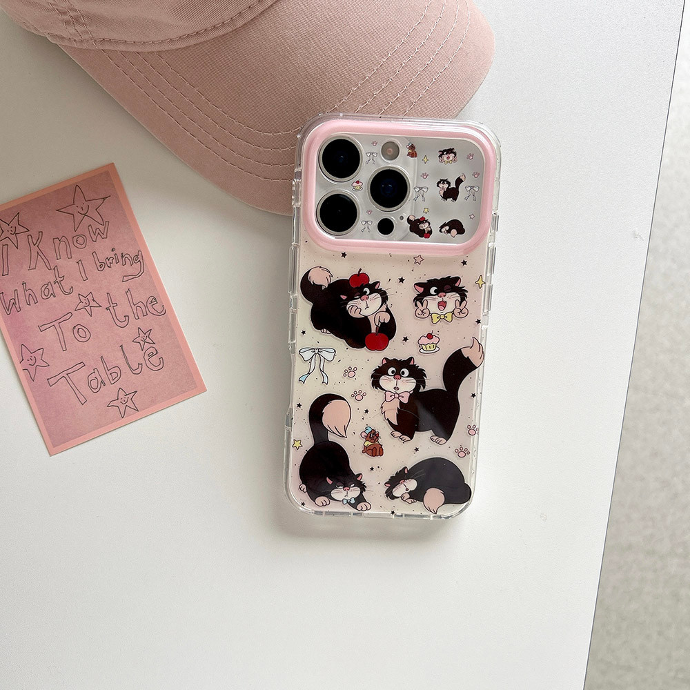 Ốp Lưng Cứng Tương Thích Với iPhone 13 14 14Pro 14ProMax 15 15Pro 15ProMax 16 16Pro 16ProMax 17 17Pro 17ProMax Lucifer Cat Pattern Case