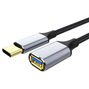 Cáp OTG Type-C sang USB 3.0, 0,5m / 1m / 2m / 3m, USB-C Nam sang USB-A Nữ, tốc độ cao 5Gbps, bện Nylon, dành cho máy tính xách tay / điện thoại / máy tính bảng Kết nối chữ U / Chuột / Bàn phím