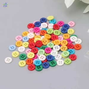 Nút tròn bằng nhựa 10mm Hỗn hợp ngẫu nhiên Màu sắc các loại Nút quần áo DIY Thích hợp cho Thêu Sò Cosplay