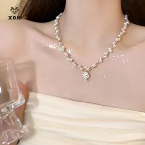 Thời Trang Độc Đá Quý Thanh Lịch Tinh Tế Camellia Nelace Ánh Sáng Sang Trọng Cổ Điển Nelace Dành Cho Nữ Trang Sức Dự Tiệc Quà Tặng Cao Cấp [Mina]