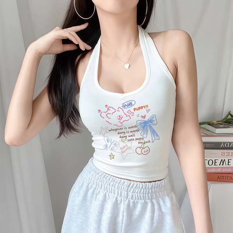 Áo Yếm Croptop Choàng Cổ Hở Lưng Ôm Body Nữ | Áo Thun | Cotton Thun Mềm Co Giãn | Tôn Dáng Gợi Cảm Sexy Siêu Hot Mới#056