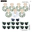 14 Chiếc Satin Scrunchie Buộc Tóc Cho Đám Cưới Kính Mắt Giá Đỡ Màu Trơn Hình Trái Tim Kính Mát Cưới Khách Lụa Scrunchie Kính Mắt