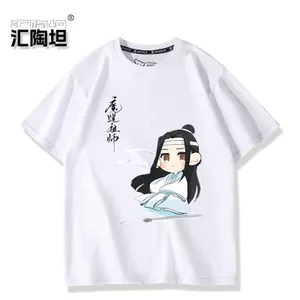 Mo Dao Patriarch Wei Wuxian Lan Wangji Hoạt Hình Ngoại Vi Áo Thun Ngắn Tay Nam Nữ Mùa Hè Hai Chiều Đau Quần Áo Top