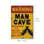 CIFbuy Vintage Man Hang Động Kim Loại Dấu Hiệu Cảnh Báo Với Chai Bia Mộc Mạc Nghệ Thuật Treo Tường Cho Thanh Nhà Để Xe Trò Chơi Trang Trí Phòng