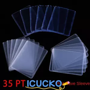 ICUCKO 10 Chiếc Hộp Đựng Thẻ Thần Tượng, Có Phim Bảo Vệ 35PT Photocard Giá Đỡ, Màn Hình PVC Trong Suốt Hình Thần Tượng Bảo Vệ Tay Áo