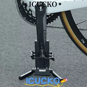Giá đỡ đỗ xe đạp ICUCKO, Chân đế xe đạp hỗ trợ ổn định có thể điều chỉnh, Phụ kiện đi xe đạp tiện lợi chắc chắn có thể gập lại đa năng MTB