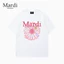 Unisex Áo Sơ Mi Chất Lượng Cao Cấp Hoa Nhỏ Rỗng Nối In Đơn Giản Rời 100% Cotton Cao Cấp Phong Cách Hàn Quốc Áo Thun Cổ Tròn