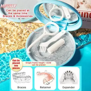 Hộp lưu trữ căn chỉnh vô hình HFSHY có đóng từ tính để bảo vệ răng giả trong kịch bản du lịch tại nhà và văn phòng VN