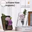 Bình hoa Houdou Frame - Bình Acrylic trong suốt cho hoa, Bình nghệ thuật hiện đại để trang trí nội thất, Bình trang trí cho máy tính để bàn Giá sách VN