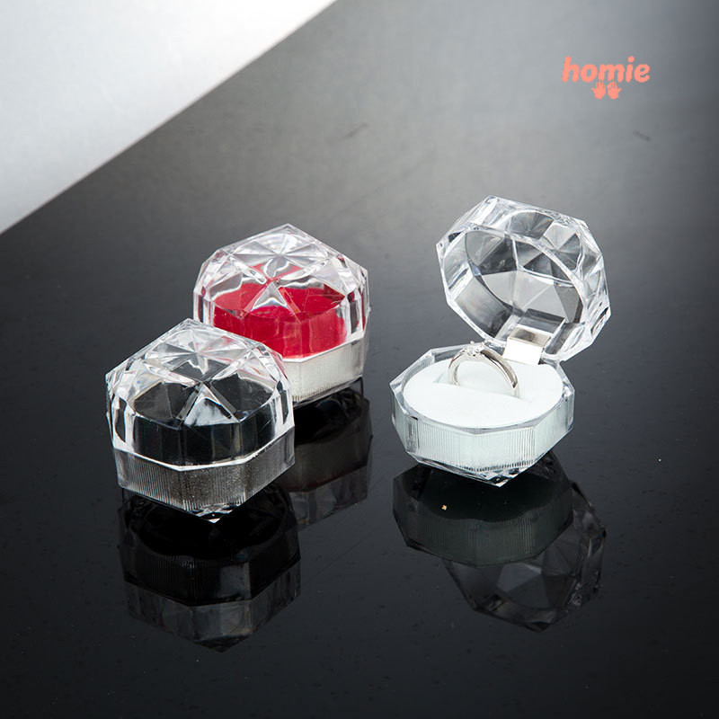 ✨Homie✨ Hộp đựng lơ bida, hộp đựng nhẫn, chất liệu acrylic trong suốt 3,5cm x 3,5cm