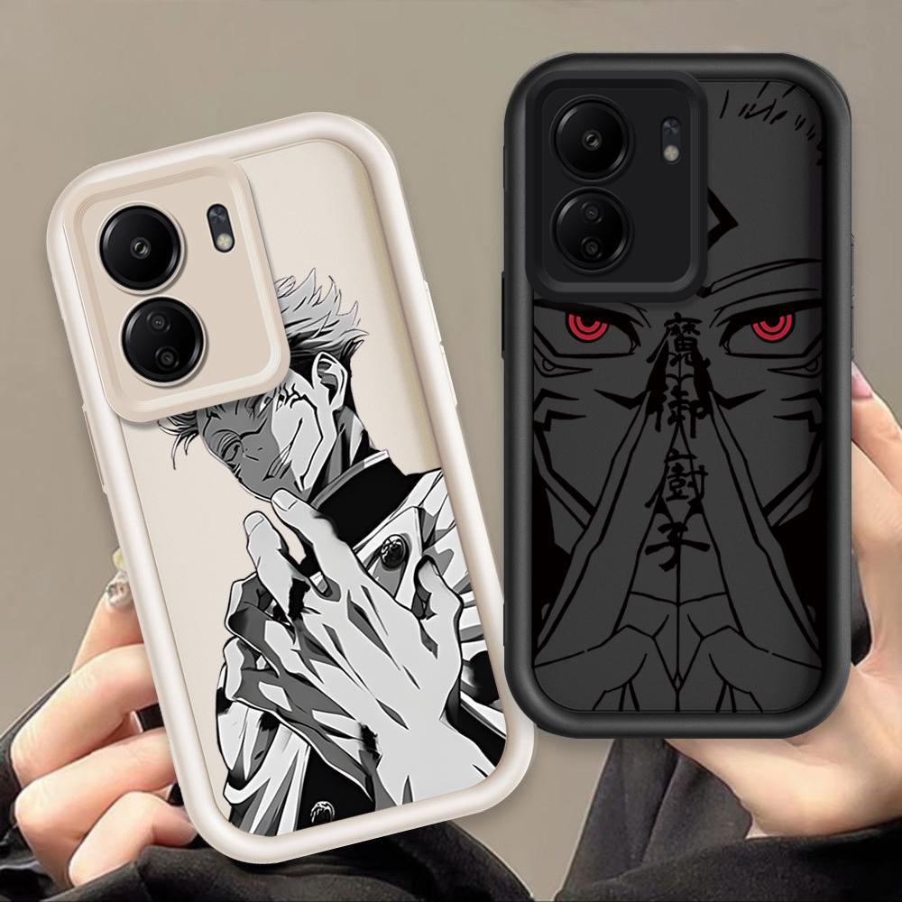 Ốp Lưng Cho Redmi 13C / POCO C65 Phim Hoạt Hình Silicone Bé Gái Vỏ Điện Thoại Mềm TPU Jujutsu Kaisen Cool Boy Angel Eye Ốp Lưng Chống Sốc