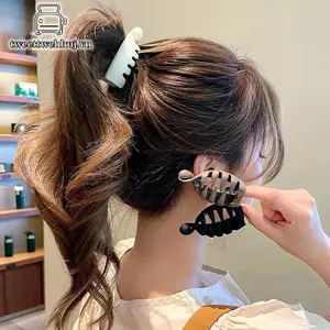 Nhíp Mờ Cao Đuôi Ngựa Kẹp Màu Trơn Chuối Kẹp Nữ Kiểu Tóc Phụ Kiện Thời Trang Đuôi Ngựa Barrettes Vuốt Tóc Kẹp Tóc VN