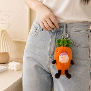 Thêm✨Mới✨Móc khóa sang trọng trái cây và rau quả dễ thương, Túi đựng búp bê mềm treo đồ trang trí, Vòng chìa khóa đồ chơi sang trọng Mini hoạt hình, Ba lô treo đồ trang trí còn hàng COD
