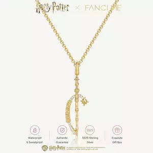 Harry Potter x FANCIME Dumbledore Elder Wand Bạc Charm Dây chuyền