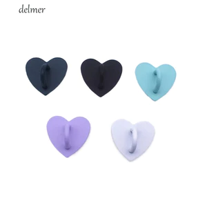 DELMER 2 Chiếc Ốp Lưng Điện Thoại Dính Kawaii Cầm Điện Thoại DIY Ốp Lưng Điện Thoại KPOP Móc Khóa Kim Loại Trái Tim Nhẫn