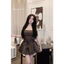 ĐẦM BI TRỄ VAI BUỘC NƠ EO XOÈ, 3màu BYJOLIE
