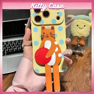 Giá đỡ hình mèo 3D phong cách Instagram, tương thích với vỏ điện thoại iPhone 17 16 15 14 13 12 11 Pro Max Chống va đập