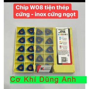 Chip tiện W08 hàng ĐÀI LOAN chất lượng cao.Chuyên tiện thép, inox, thép cứng, thép sau nhiệt