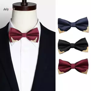 JULYHOT Nam Thắt Nơ Kim Loại Đầu Chắc Chắn Cao Quý Cổ Điển Polyester Bướm Nơ Cravat Nơ Nữ Nam Newear Dự Tiệc Cung Cấp Massivedeals