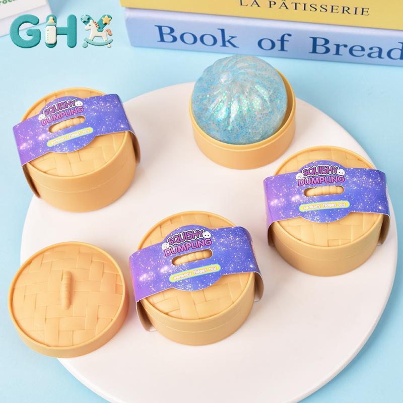 GHX Lấp Lánh Bánh Bao Bóp Bóng Đồ Chơi Cảm Giác Chống Căng Thẳng Fidget Cho Trẻ Em Đảng Ủng Hộ Bàn Làm Việc Tại Nhà Thư Giãn Quà Tặng VN