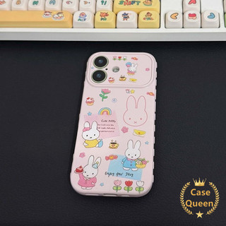 Cho iPhone 16 17 11 15 14 13 12 Pro Max XR X XS Max 7 8 16 Plus Vỏ hoa hình thỏ dễ thương