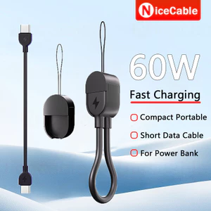 Cáp dữ liệu ngắn sạc nhanh 60W Cắm và chạy di động TPE Liquid Silicone mềm Cáp dữ liệu sạc điện thoại có dây buộc Cáp dữ liệu loại C cho IOS / Android