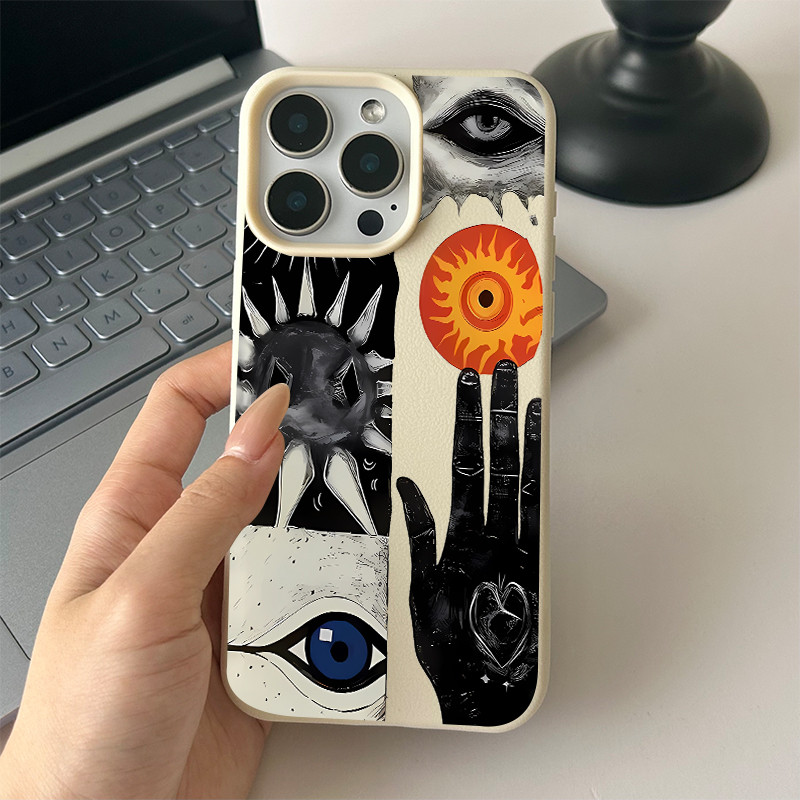 Ốp lưng cho iPhone 17 16 Pro Max 15 14 13 12 11 Hình ghép mắt thần bí