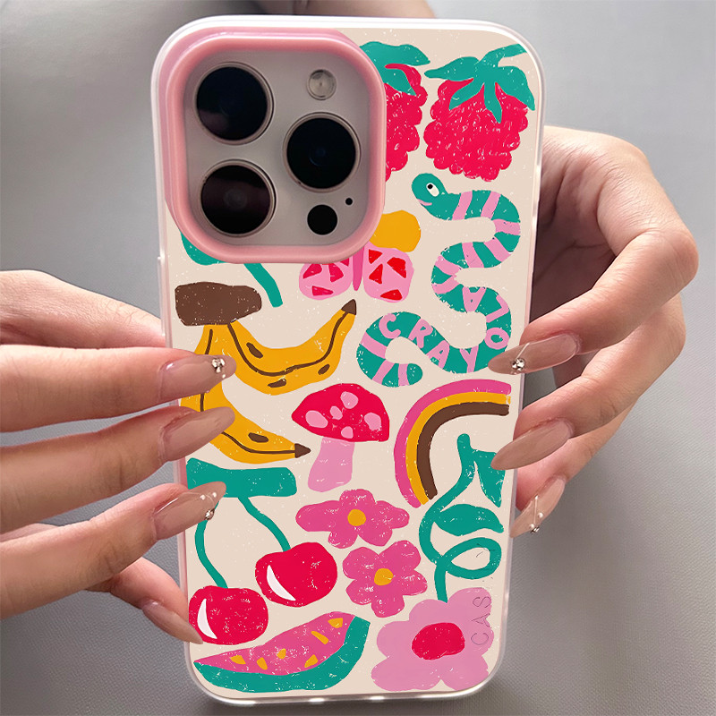 Ốp điện thoại cho iPhone 17/16 Pro Max (15/14/13/12/11) - Chữ cuộn kiểu phòng tập thể dục
