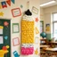 Trang trí bút chì Back to School Có thể tái sử dụng Lớp học treo tường Streamer Phông nền cho bữa tiệc Photo Booth Prop