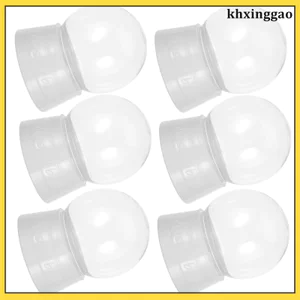 6 Quả cầu tuyết Quả cầu rỗng cho hàng thủ công Bình nước trong suốt 9,00X6.00X6.00CM Trắng khxinggao