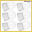 6 Quả cầu tuyết Quả cầu rỗng cho hàng thủ công Bình nước trong suốt 9,00X6.00X6.00CM Trắng khxinggao